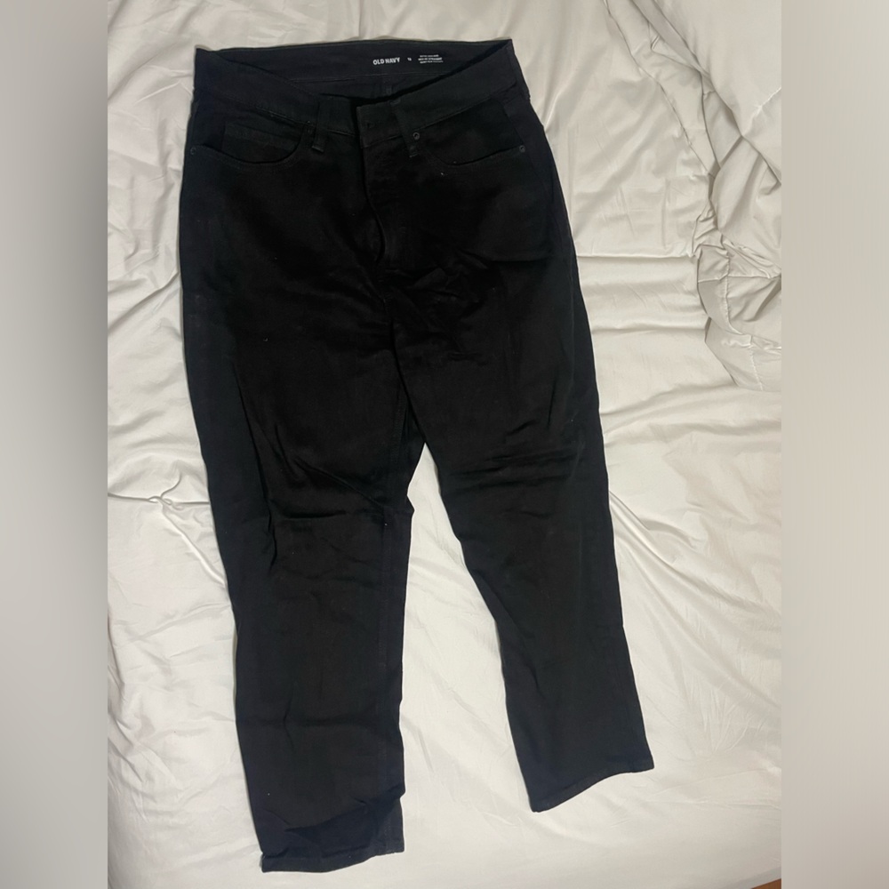 Sky high straight leg jeans